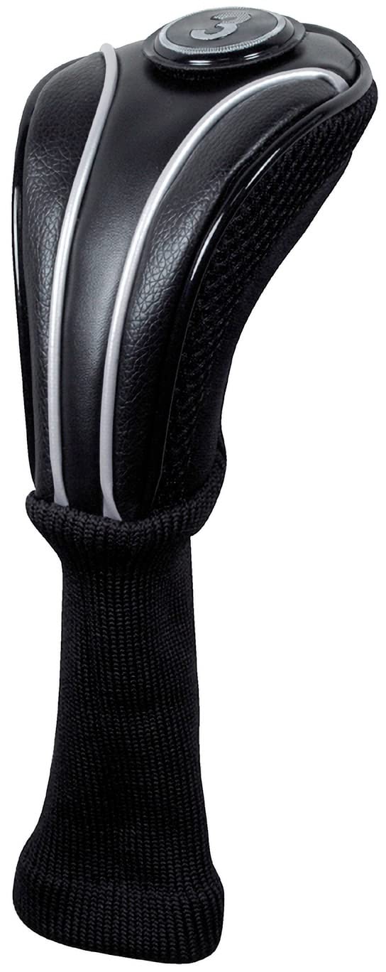 LEZAX(レザックス) TEE-OFF ヘッドカバー ユーティリティ用 TOHC-6553 ブラック×シルバー