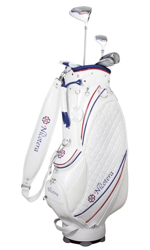 LEZAX(レザックス) Nicotera レディス クラブ7本セット キャディバッグ付 NTCS-5753 番手:1W、UT、I7、I9、P/S、CH、PT ライ角:62.5度(I7) ホワイト