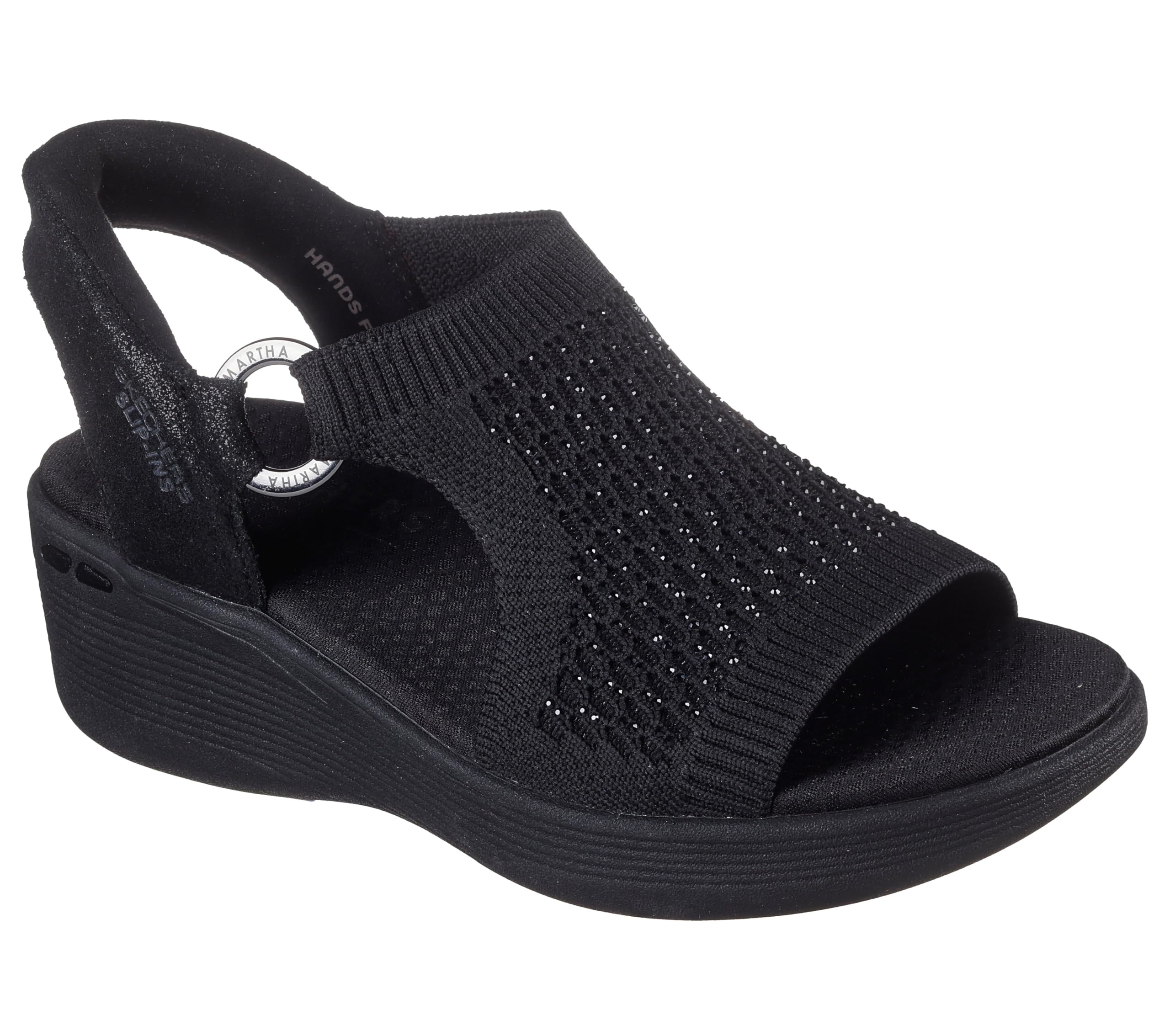 乐天商城 - Skechers レディース Martha Stewart's Pier-lite - Park Path ハンズフリー スリッポン, ブラック
