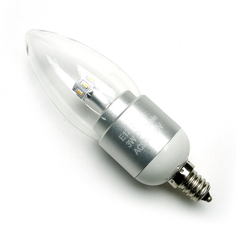 シャンデリア LED 調光対応 全方位光る ハイパワーシャンデリア球 3W 200ルーメン ...