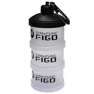 FIGO プロテインケース サプリメントケース 持運び携帯便利 サプリメント用容器 小分け漏斗 粉末 着脱漏斗付サプリケース 食洗機対応