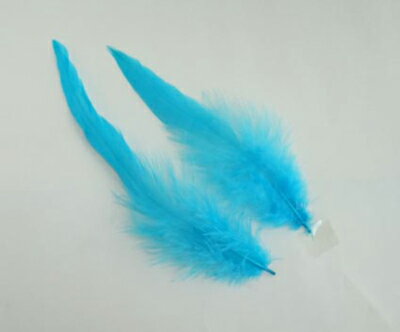 キャラ尾ブルー 10-15cm 10本　装飾用の羽根 
