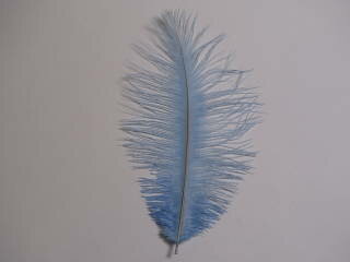 オーストリッチ 小　2本 ブルーグリーゼ【アクセサリー パーツ 羽】【フェザー 手芸】【アクセサリ し..