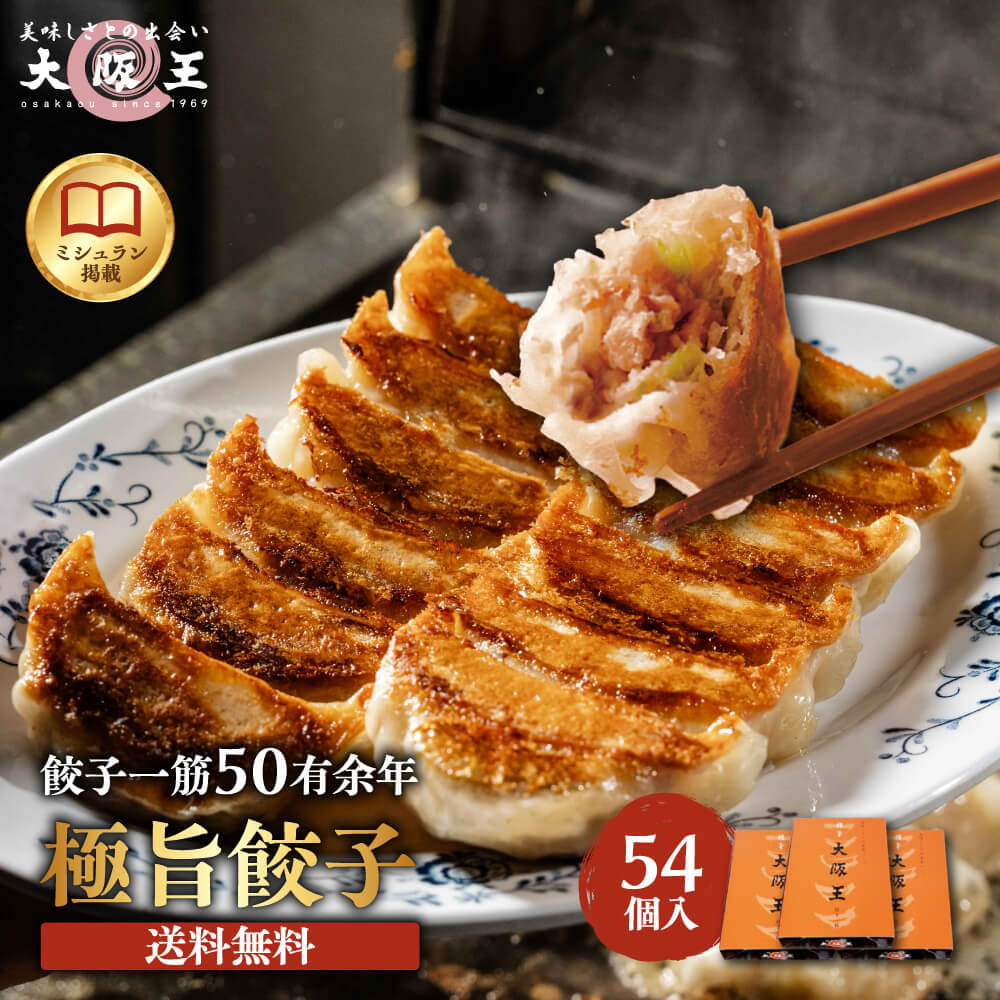 創業50有余年 [大阪王] 極旨餃子 冷凍 18個入×3箱セット