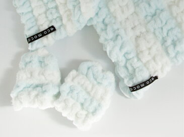 お中元 ベビーシャーベットボーダータオルミトン (無撚糸)・BABY Sherbets Border Mitten お中元