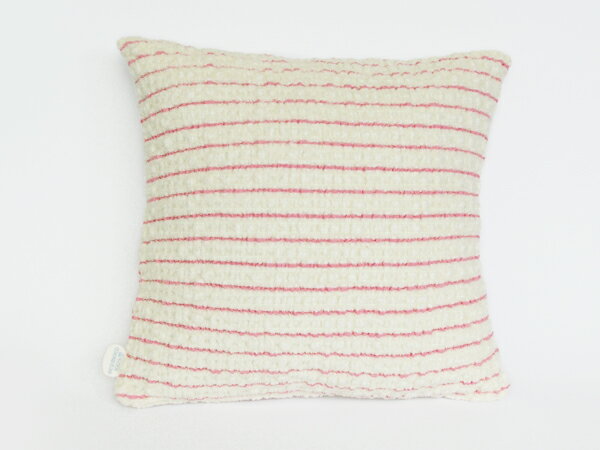 【 LINE登録で300円OFF 】 MOCOMOCO Boder Towel Cushion Cover ・モコモコボーダータオルクッションカバー (ハネル糸/オゾン漂白)