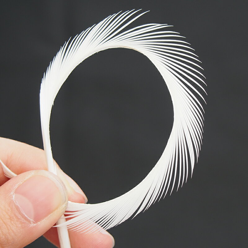 ビヨット6本入り［ホワイト］フェザーパーツ 羽根 羽毛 材料 素材 手芸 アクセサリー 花材 フラワーアレンジメント ハロウィン 仮装 ダンス 衣装 コスプレ