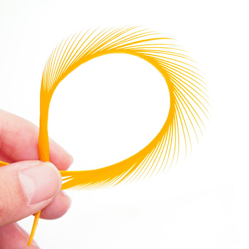 ビヨット6本入り［イエロー］フェザーパーツ 羽根 羽毛 材料 素材 手芸 アクセサリー 花材 フラワーアレンジメント ハロウィン 仮装 ダンス 衣装 コスプレ