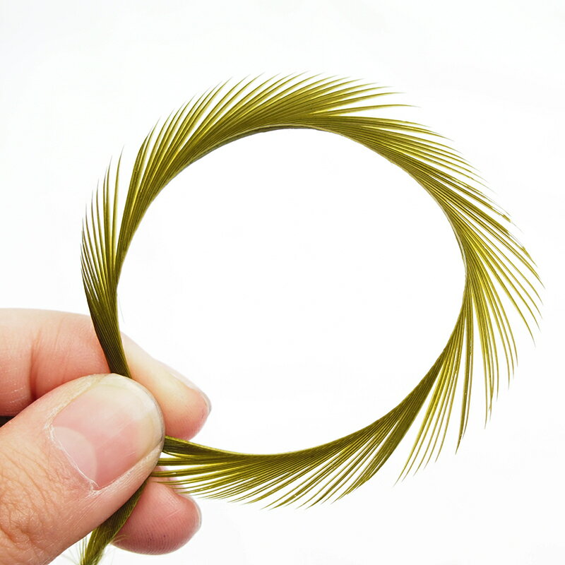 ビヨット6本入り［オリーブ］フェザーパーツ 羽根 羽毛 材料 素材 手芸 アクセサリー 花材 フラワーアレンジメント ハロウィン 仮装 ダンス 衣装 コスプレ