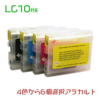 LC10 6個アラカルト(LC10BK LC10C LC10M LC10Y)br互換インク 　(沖縄・離島を除く)☆