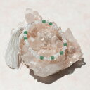 【5月誕生石 略式ヒスイ数珠】8mm玉 ヒスイ 水晶使用