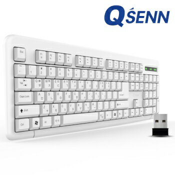 韓国語キーボード ハングル ワイヤレスキーボード K1000（QSENN製） 白