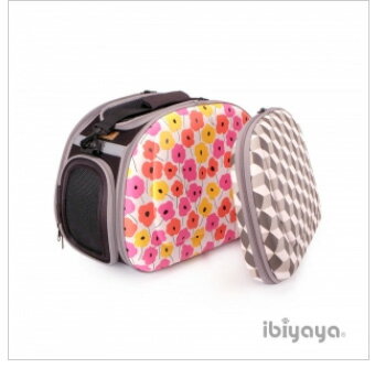 【台湾イビヤヤ】たためるショルダーキャリーバッグ!ibiyaya トラベリングショルダーキャリア ダイヤ柄RHOMBIC【キャリーバッグ ペットカート 折りたたみ 軽量 ショルダーバッグ おでかけ アウトドア】