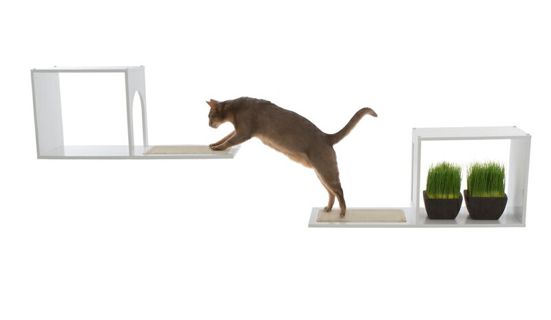 【DesignerPetProducts】デザイナーペットプロダクツ　ソフィアウォールマウントキャットツリー　ホワイト【キャットツリー　クローゼット　猫タワー　ねこタワー　ハンモック　高級　ねこカフェ　猫カフェ　ネコノミクス　猫の日】
