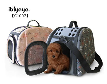 【台湾イビヤヤ】耐荷重6kgまでの超軽量のたためるキャリーバッグ!ibiyaya トラベリングショルダーキャリア ピンクフラワー【キャリーバッグ ペットカート 折りたたみ 軽量 ショルダーバッグ おでかけ アウトドア】