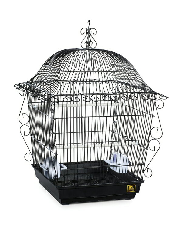 【プレビューペット】PrevuePet　ジャンボスクロールワークケージBlack Jumbo Scrollwork Cage　220B　ブラック+ブラックスタンドセット 【小動物　バードケージ　鳥かご　鳥ケージ　小動物　屋外用　屋内用　学校　幼稚園】