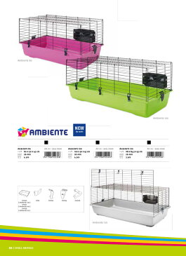 ※少量再入荷しました※【SAVIC】ベルギーからおしゃれなペット用品が日本上陸！ベルギーサヴィッチ社製　ラビットケージ　アンビエント100【うさぎ　フェレット　ハムスター　バードケージ　小動物ケージ】