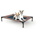 ※大型犬ちゃんにどうぞ【K&Hペットプロダクツ】屋内と屋外のどちらでも使用可能なペットベッド。ハンモックペットベッド オリジナルペットコットLサイズ チョコ 【アウトドア ドライブ メッシュベッド ひんやりクール】