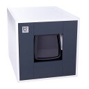 【オランダBing Design】 ビンクデザイン オールハンドクラフトインテリアキャットトイレ&トイレクローゼット ビンクトイレット ホワイト×ブラック【ネコ...