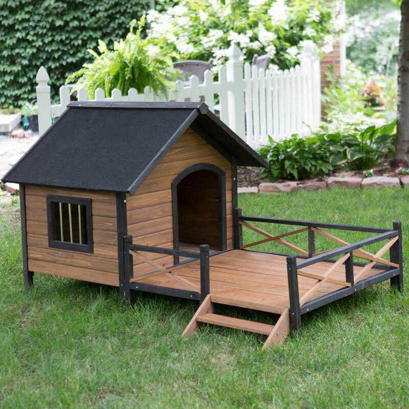 店頭在庫 Boomer George 犬小屋 アメリカboomer George ドッグハウス ロッジドッグハウスwith Porch Large 犬小屋 屋外 大型犬 犬小屋 大型犬 超大型犬 多頭飼い 在庫品ホワイト 犬用品ペット ペットグッズ Ozon Med Com