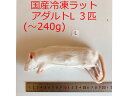 まとめ買いクーポン 冷凍ラット アダルトL 3匹 国産 爬虫類 猛禽類 肉食魚 哺乳類 ヘビ トカゲ