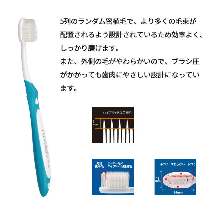 【5/20 24時間限定★最大1,500円OFFクーポン】ルシェロ P-30 グラッポ 歯ブラシ 20...