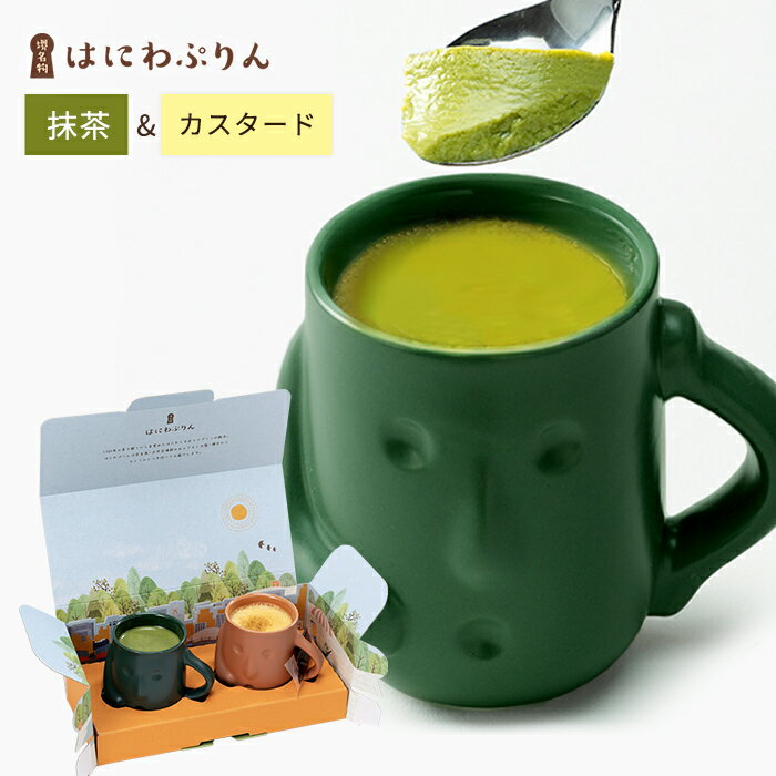 はにわぷりん(抹茶・カスタード)2個SET 人気 洋菓子 スイーツ プチギフト お取り寄せ ギフト 大阪土産 埴輪 陶器 歴史 世界遺産 お礼 子供 誕生日 プレゼント 贈答 ご当地スイーツ 出産祝い 内祝い 母の日 父の日 御中元 ふわふわ ふわとろ はにわプリン