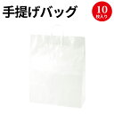 手提げバッグ 10枚 白無地 特々大 50-6500 バッグ bag 紙バッグ 紙袋 手提げ袋 マチあり プレゼント ギフト 包装 梱包 誕生日 ギフト シンプル かわいい おしゃれ アクセサリー 小物 レジ 袋 雑貨 店舗 ラッピング ペーパーバッグ 包装資材 荷物入れ 買い物バッグ