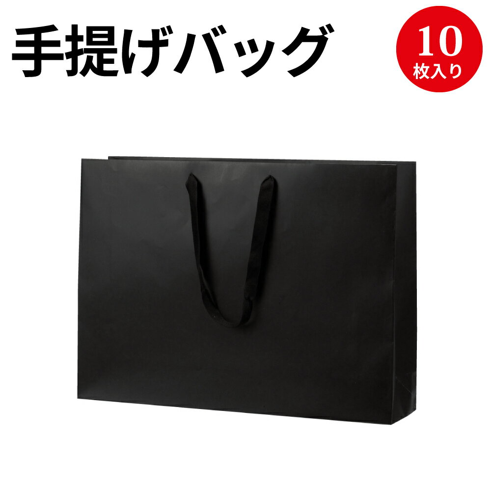 楽天ササガワオンラインショップ手提げバッグ マット黒 Y-55 50-6921 | バッグ bag 紙バッグ 紙袋 手提げ袋 マチあり プレゼント ギフト 包装 梱包 誕生日 ギフト シンプル かわいい おしゃれ アクセサリー 小物 レジ 袋 雑貨 店舗 ラッピング ペーパーバッグ 包装資材 荷物入れ 買い物バッグ