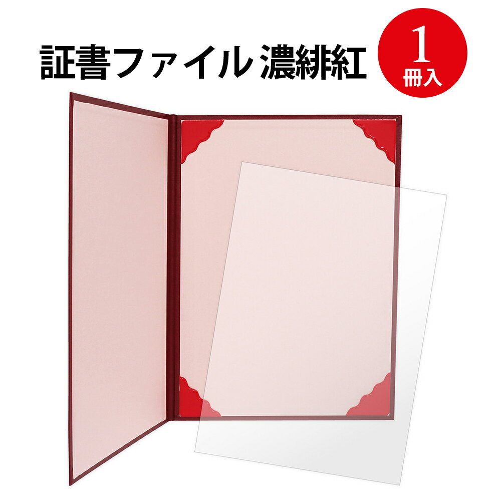 証書ファイル A4 レザー調 濃緋紅 10-6000 ササガワ 賞状 賞状用紙 表彰状 感謝状 辞令 認定証 卒園証 卒業証 検定 資格 契約書 証明 作品 収納 収納ケース 作品ファイル 作品収納ケース セレモニー 贈呈 ファイルケース ファイル