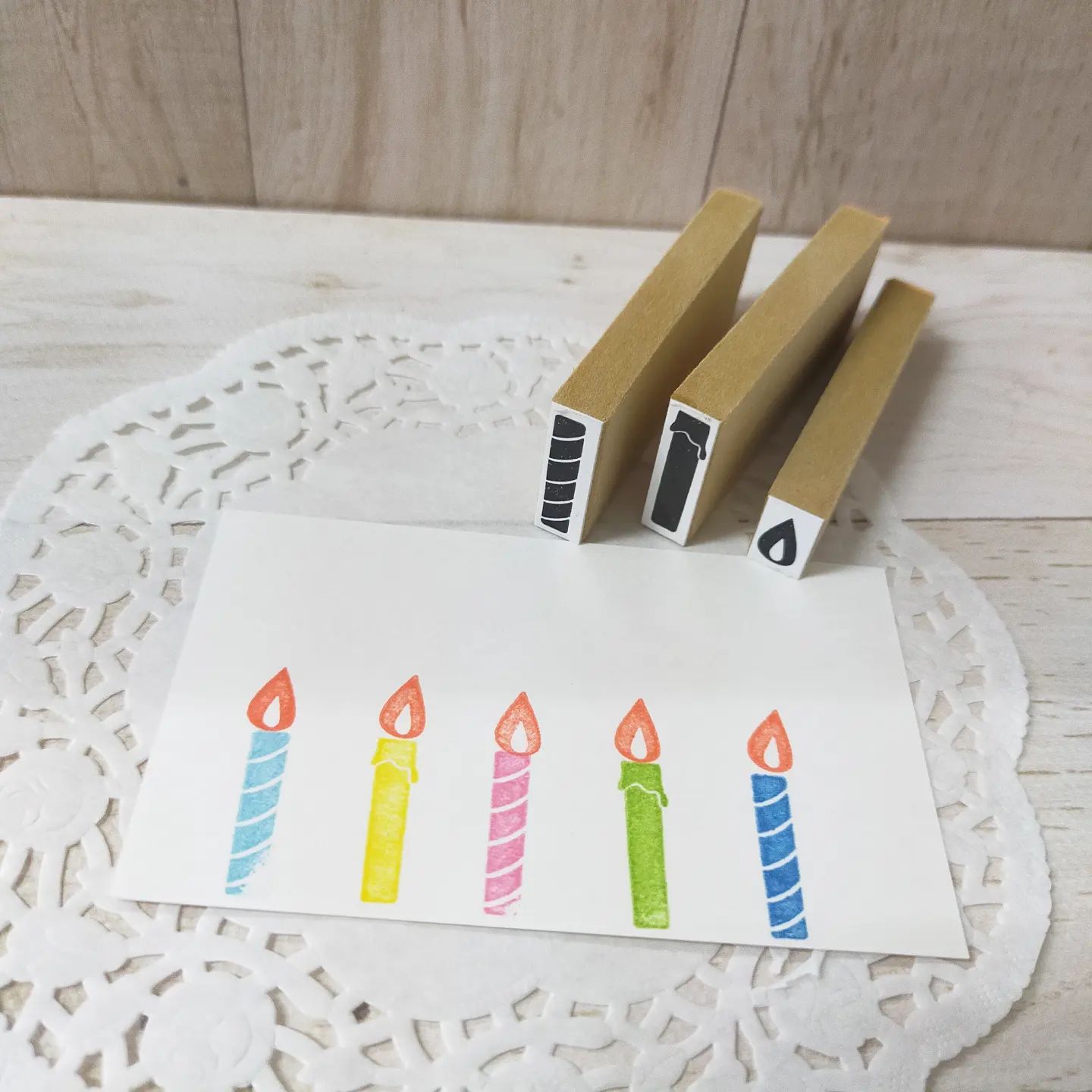 セットはんこ キャンドル イラストはんこ