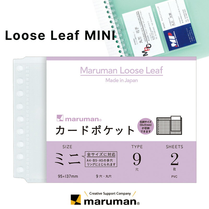 【maruman】マルマン カードポケット ミニサイズ B7サイズ 2枚 L486