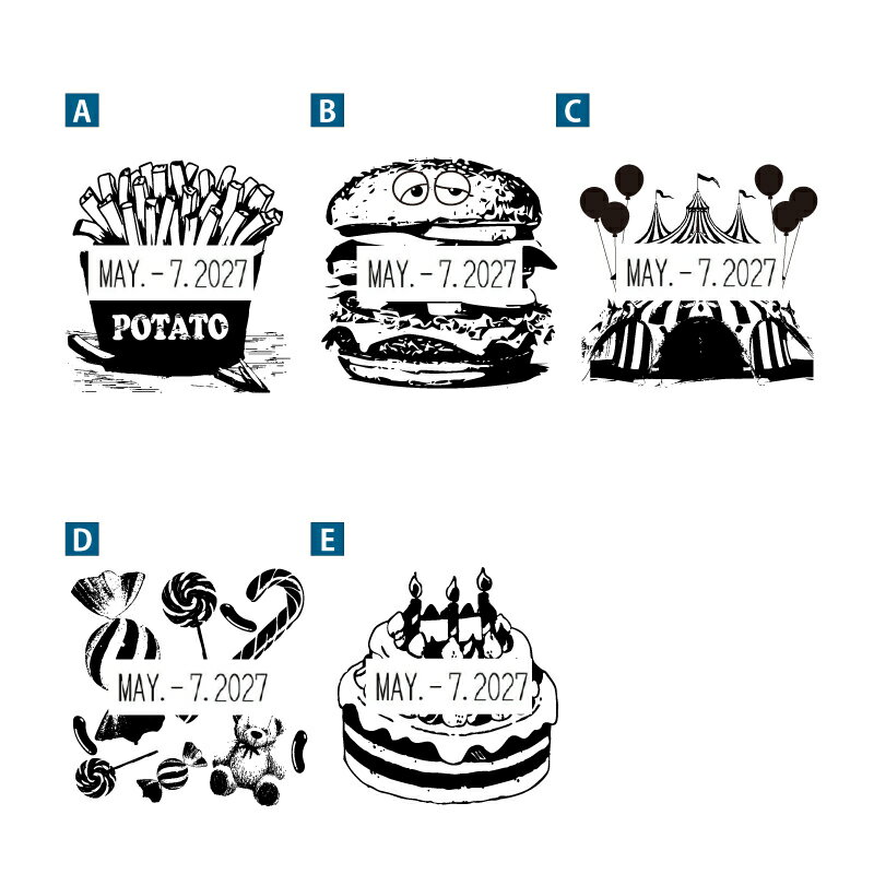 日付スタンプ （印面サイズ：26×26mm）テクノタッチデーター 日付印 スケジュールスタンプ ハンコ かわいい おしゃれ