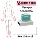 【シヤチハタ】医療用人体図 全身(背面) Xスタンパー 角型印 40100号 ( 印面サイズ:40×100mm ) 医療・病院・看護師・ナース・整体師 はんこ スタンプ