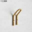 フック 真鍮 壁 おしゃれ ren brass U字フック ブラス 壁掛け コートフック ゴールド 金 モダン 北欧 トイレ 清潔 スタイリッシュ アンティーク...