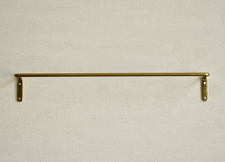 アイアンバー ゴールド アイアン製ルームバー Mサイズ：幅45.5cm×6.5×6.5 アンティークゴールド タオルバー ハンギングディスプレイ 吊り下げ お洒落