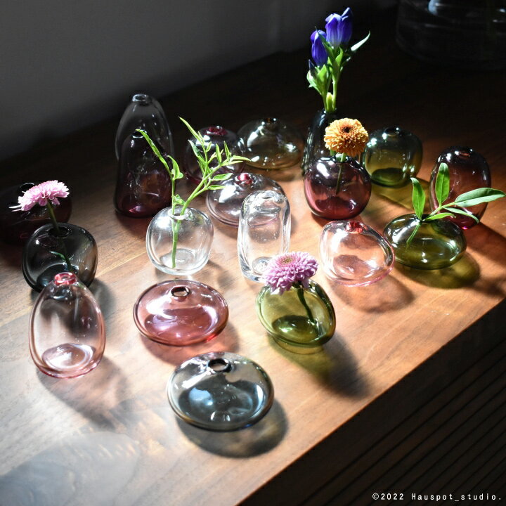 一輪挿し おしゃれ フラワーベース 花瓶 小さい カラフル かわいい 北欧 手のひらサイズ　mini vase　Sサイズ 5デザ…