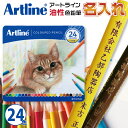 名入れ アートライン Artline 油性 色鉛筆 24色セット シヤチハタ 大人の塗り絵 塗り絵 美術 入学祝い プレゼント 画材 クリスマスプレゼント入門セ...
