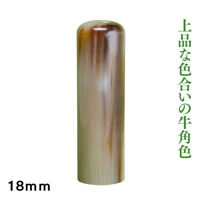 法人銀行印　牛角18mm寸胴タイプ