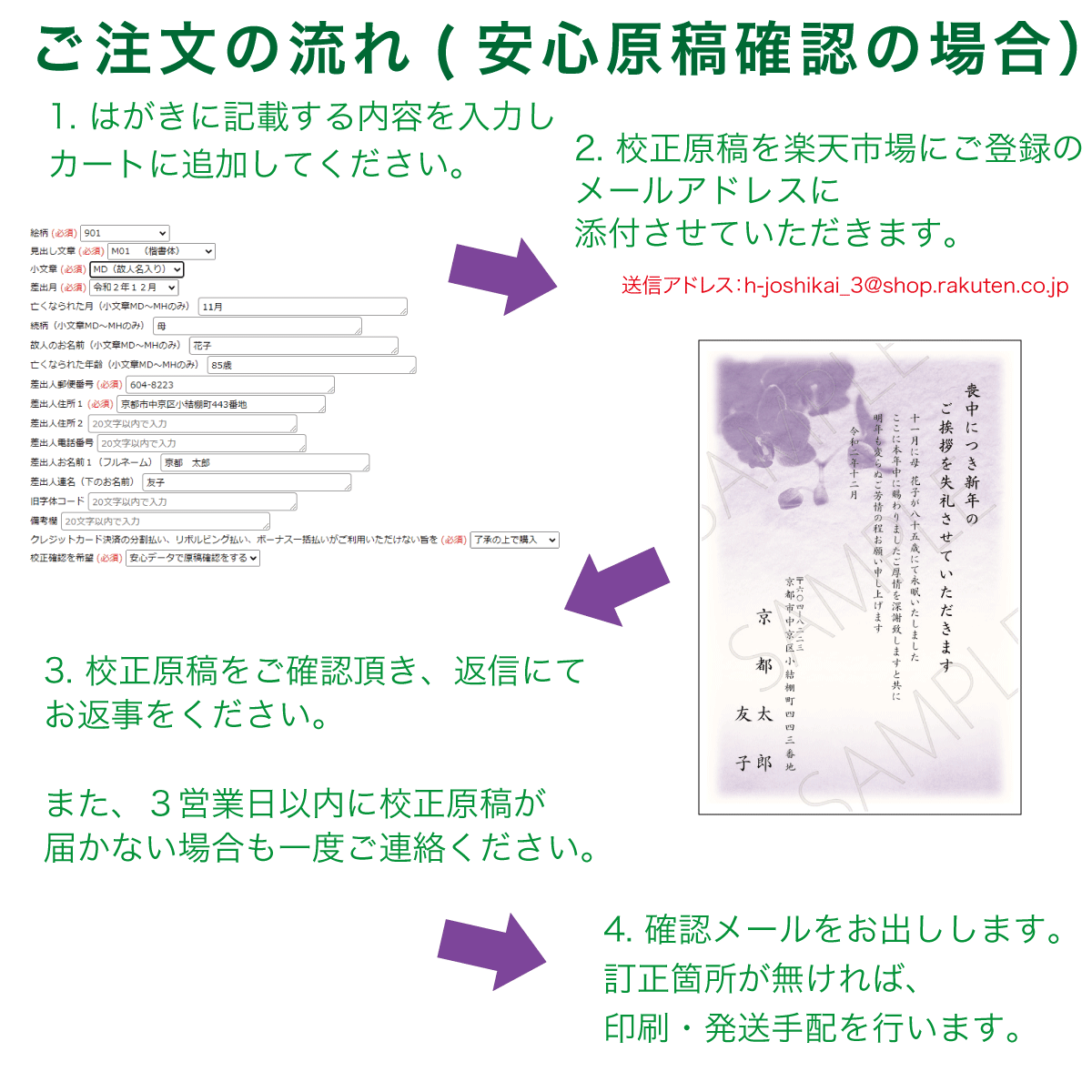 超大特価 喪中はがき 印刷 1枚 差出人入り 切手はがき代込 特急印刷お急ぎ対応 胡蝶蘭 年賀欠礼はがき 日本郵便官製はがきに印刷 インクジェット紙 Cp 京都 はんこ女子会 Autosmea Com