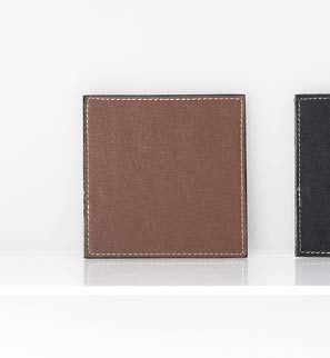 【商品説明】革 コースター (角) [えいむ コースター 業務用] [ホーム&キッチン]S:102mm角
