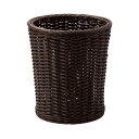 【商品説明】サークルトラッシュケース＆多目的ケース[PP RATTAN250ブラウンシリーズ] S:230(190)xH260mm★表紙素材：ポリプロピレン製 用途:ゴミ箱・ディスプレイ・フード等