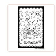 【最大1000円OFFクーポン発行中】サンビー イラストスタンプ サンリオぬりえすたんぷ マイメロディ SFT-RLLM08