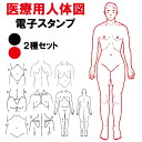 【最大1000円OFFクーポン発行中】電子印鑑 医療用スタンプ 2種セット 人体 デジタル判子 オンライン認証 電子印 スタンプ 背面透過 送料無料