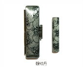 銀牡丹　和印マキアート　和柄　はんこ　お祝い　成人　卒業　就職祝い　おしゃれ　贈答品