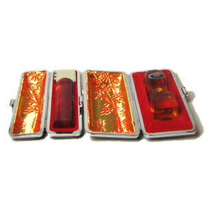 【メール便送料無料】琥珀 起業印鑑2本セット(もみ皮ケース)大きめサイズ(角印24.0mm寸胴18.0mm天丸18.0mm)【起業家応援セット】送料込【smtb-KD】