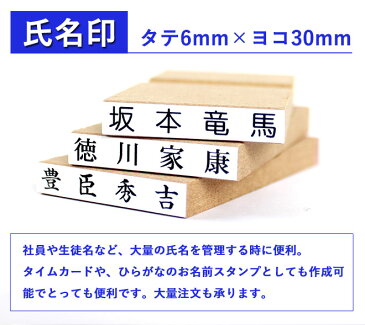 【送料無料】 ゴム印 氏名印 科目印 6mm×30mm個人印鑑 ハンコ お名前スタンプ おなまえスタンプ 漢字 ひらがな 片假名 ゴム印慶弔 氏名印 入園 入学にも おなまえスタンプ♪お名前スタンプ おなまえポン 氏名印 科目印 漢字タイプ