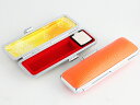 【送料無料】 印鑑ケース/カラーもみ印鑑ケース(オレンジ) 10.5mm用個人印鑑 ハンコ いんかん 就職祝い 印鑑セット 送料無料 会社印 ギフト 祝い プレゼント