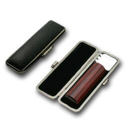 送料無料◆印鑑 はんこ 実印 アグニ 16.5mm 印鑑ケース【ブラックメタル枠】 [印鑑 実印 作成 印鑑ケース付き セット ハンコ 判子 ギフト プレゼント...