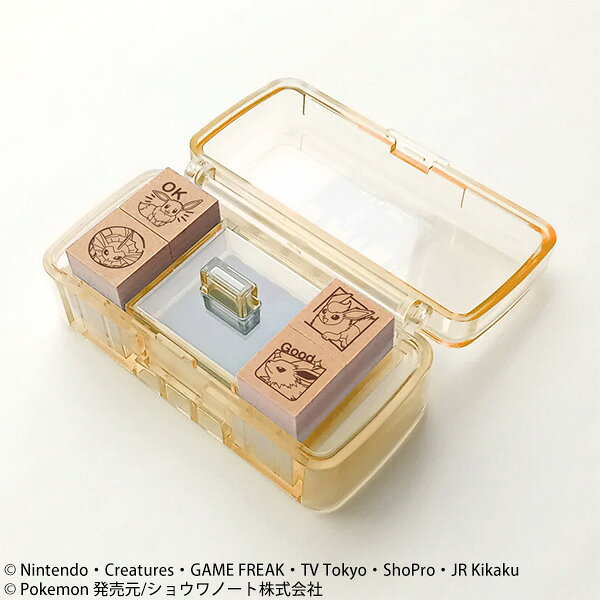 株式会社ハンコヤドットコム(R)のビバリー ミニスタンプ ポケモン イーブイ進化 （ゴム印） SGM-029[スタンプ セット/ポケモン キャラクター グッズ/イラスト/文具/文房具 かわいい/可愛い/はんこ/ハンコ/判子]｜アングル3
